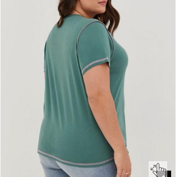 The Vinyl Icons Torrid Def Leppard Soft Turquoise tee - Picture 2 of 5